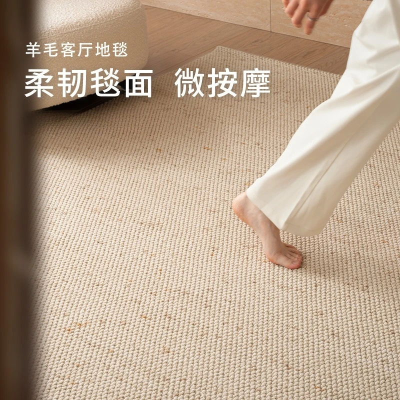 Wollteppich, Wohnzimmer und Schlafzimmer, großer Bodenfläche, mittelalterlicher leichter Luxus, hochwertig, schmutzabweisend, Schlafzimmersofa