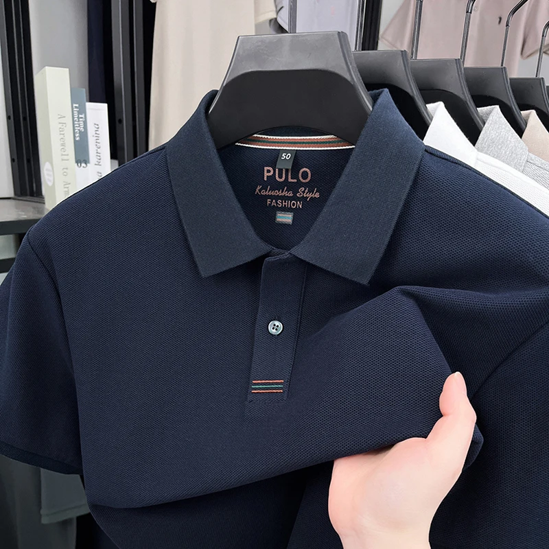 2026 Summer Men's Business Casual Collared Short-Sleeved Polo Shirt