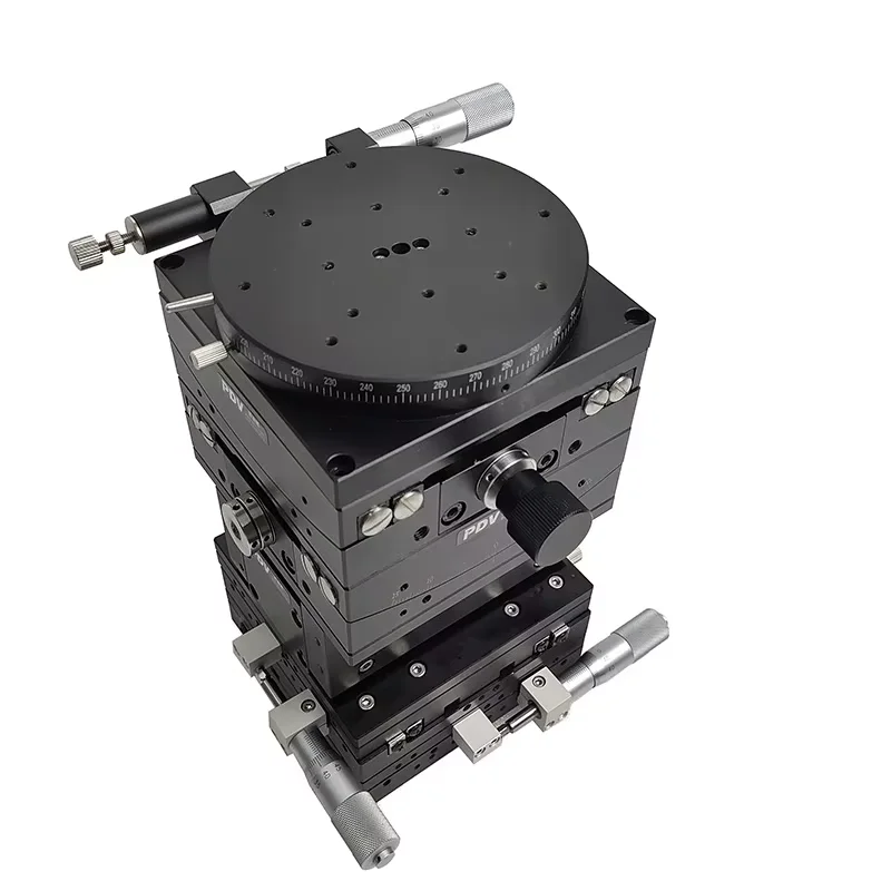 Precision Manual Six Dimensional Combination Stage Translation Lift Rotation Angle Multi Dimensiona Adjust Table