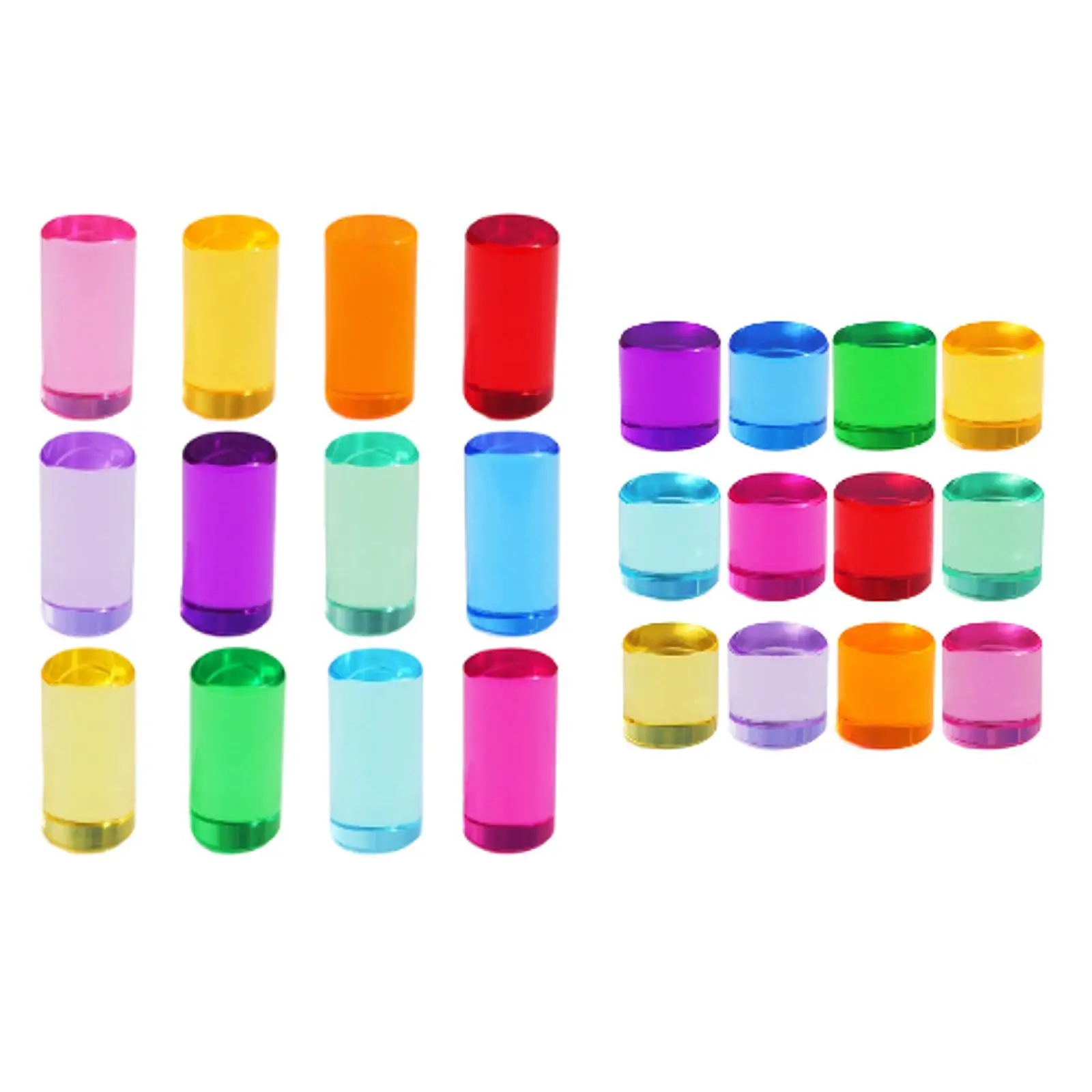 

12x Rainbow Building Blocks Set for Kids Smooth Translucent Educational Toy