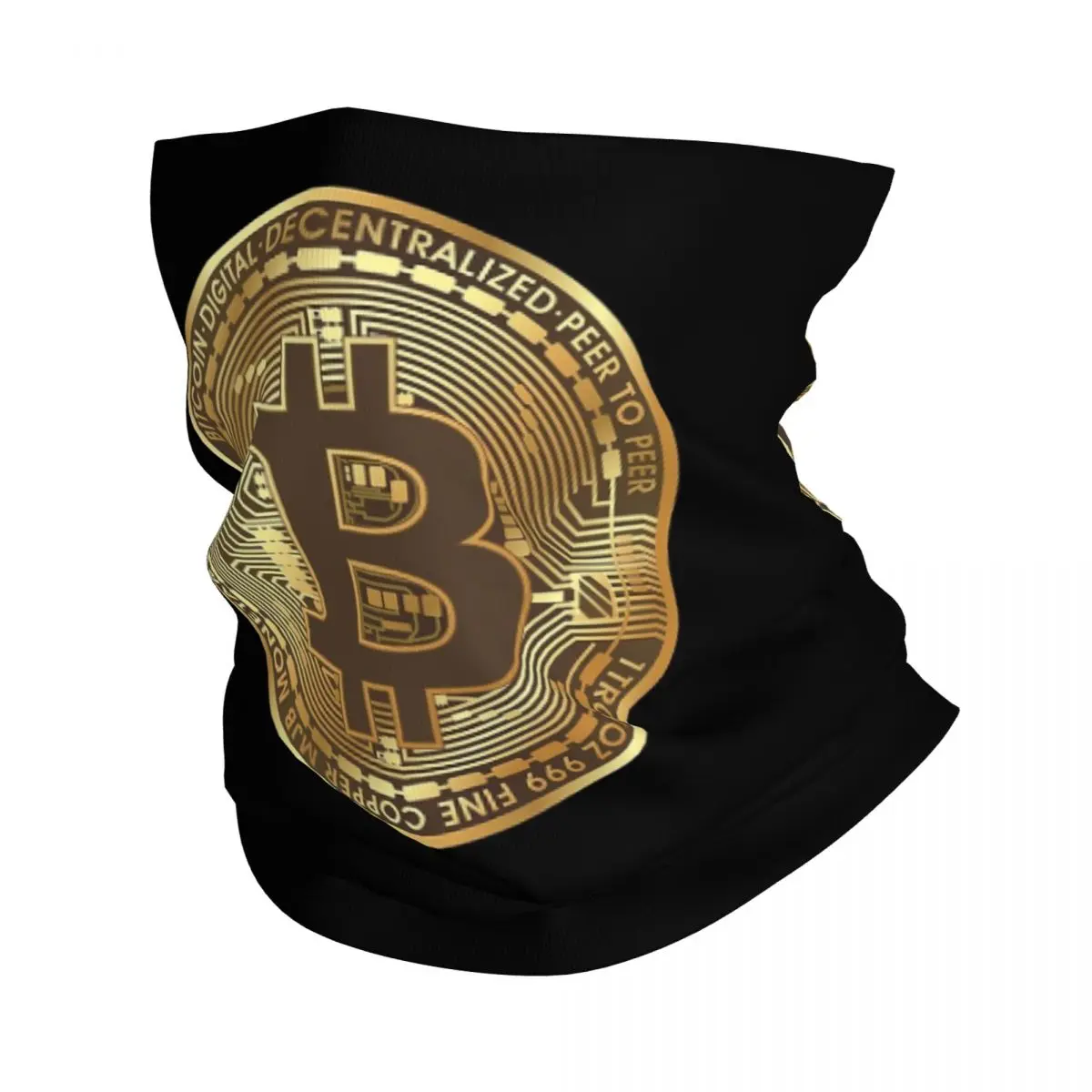 Bitcoin - Physical Coin Bandana Neck Cover Printed Mask Scarf Warm FaceMask Cycling For Men Women Adult Windproof