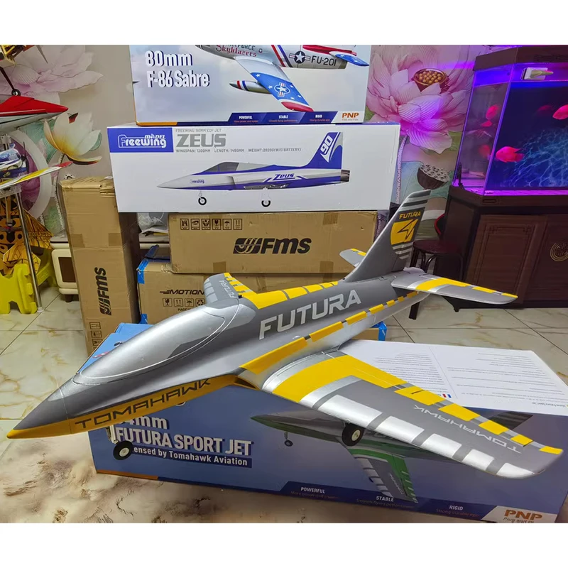 Airplane Rc 64mm Aircraft Remote Control Futura Toma Hawk With Flaps Sport Trainer Ducted Fan Edf Jet 3color Children Gift  Toy