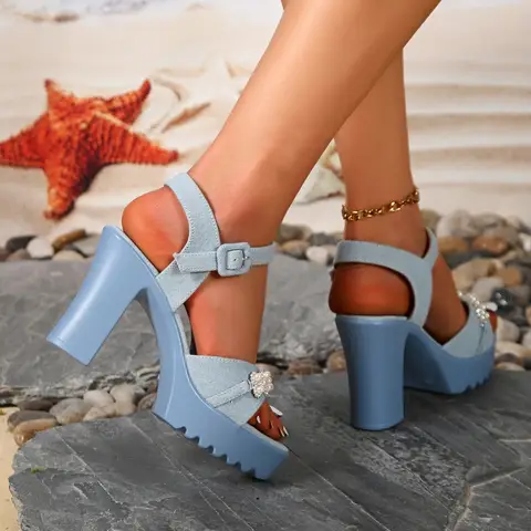 12 best sales नीली ऊँची एड़ी - №10