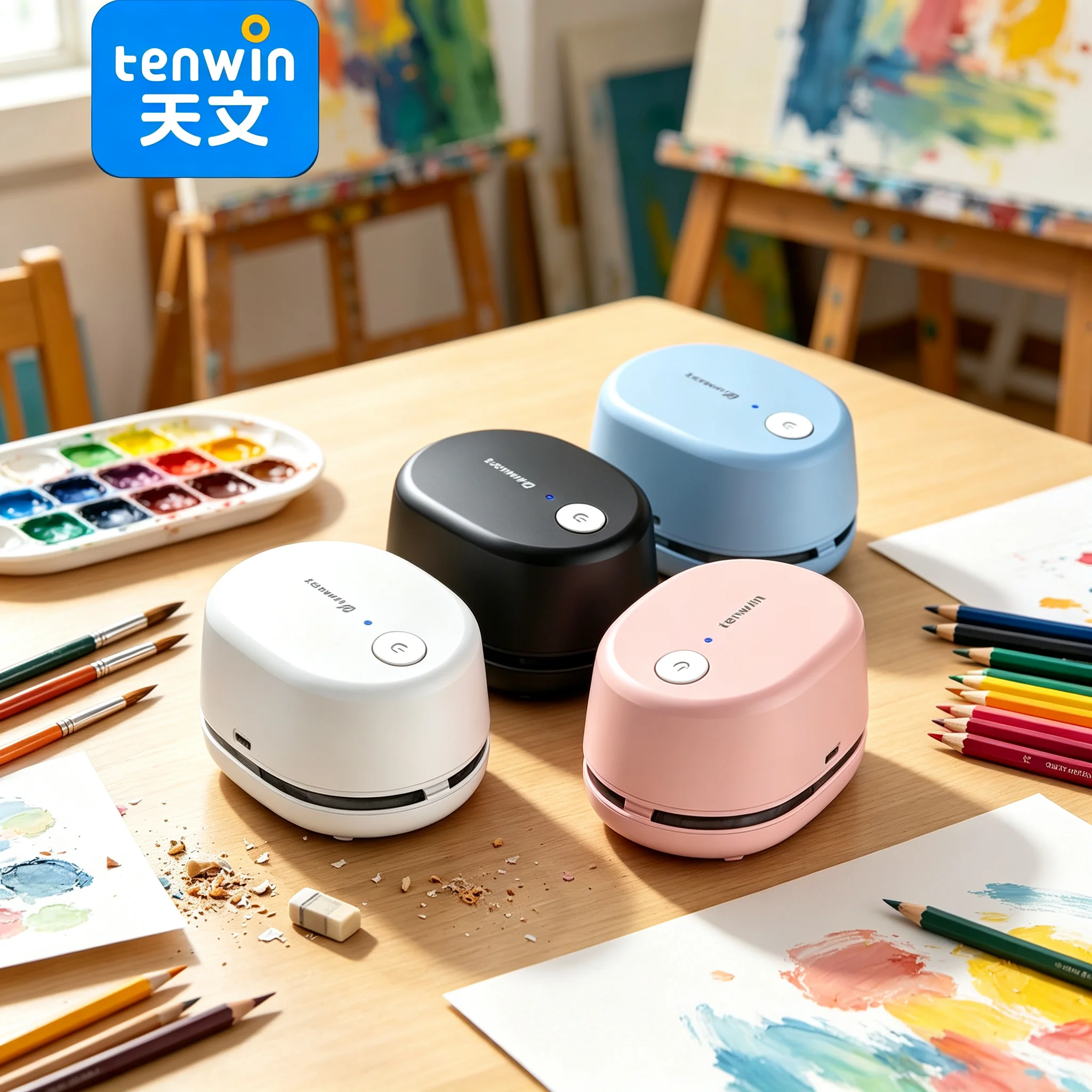 Mini Desktop Vacuum Cleaner For Eraser Dust - Tenwin Taşınabilir Masaüstü Mini Elektrikli Süpürge,