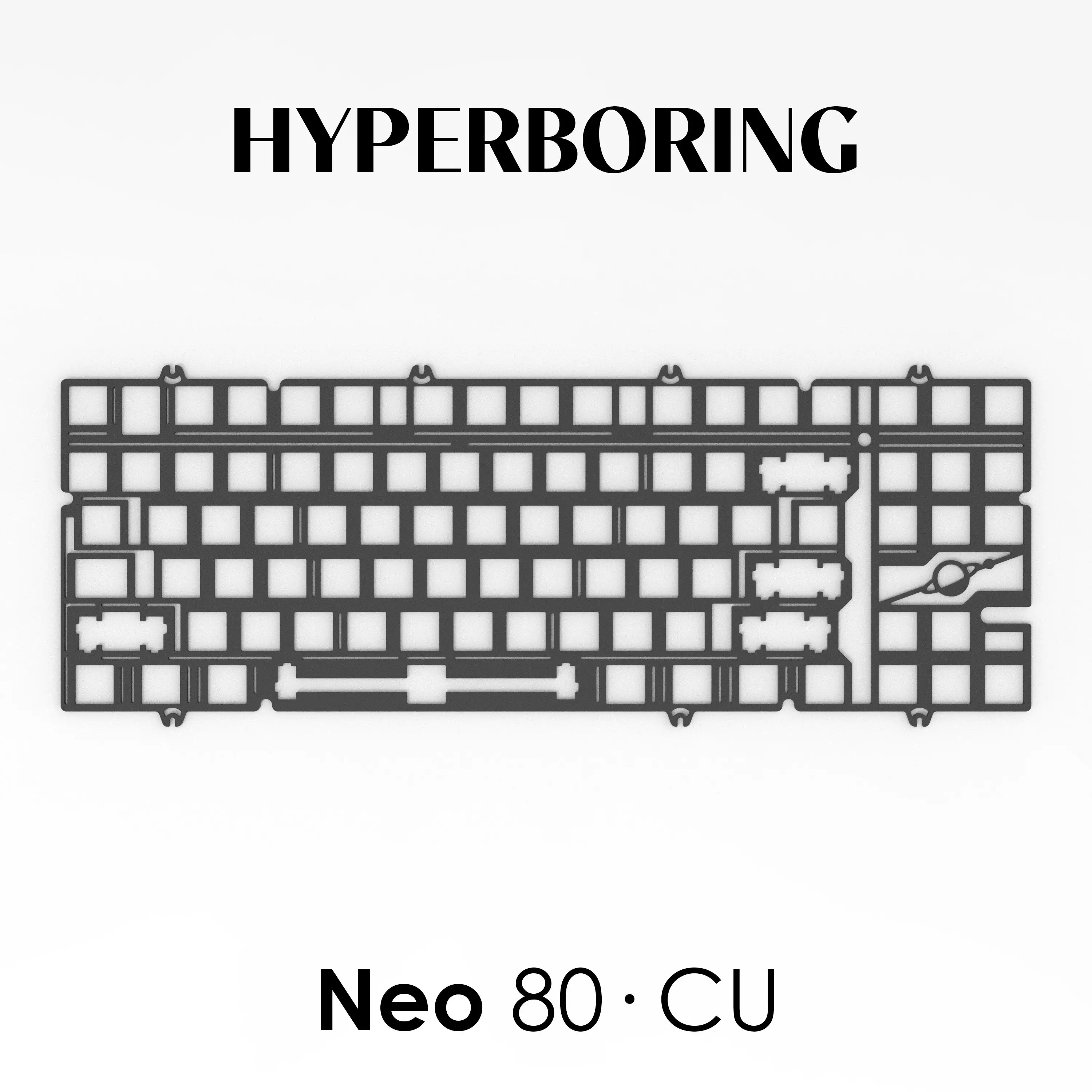 PEI PC PP Keyboard plates for Neo80CU keyboards for plate mounted stabilizer 6.25u 7u layouts