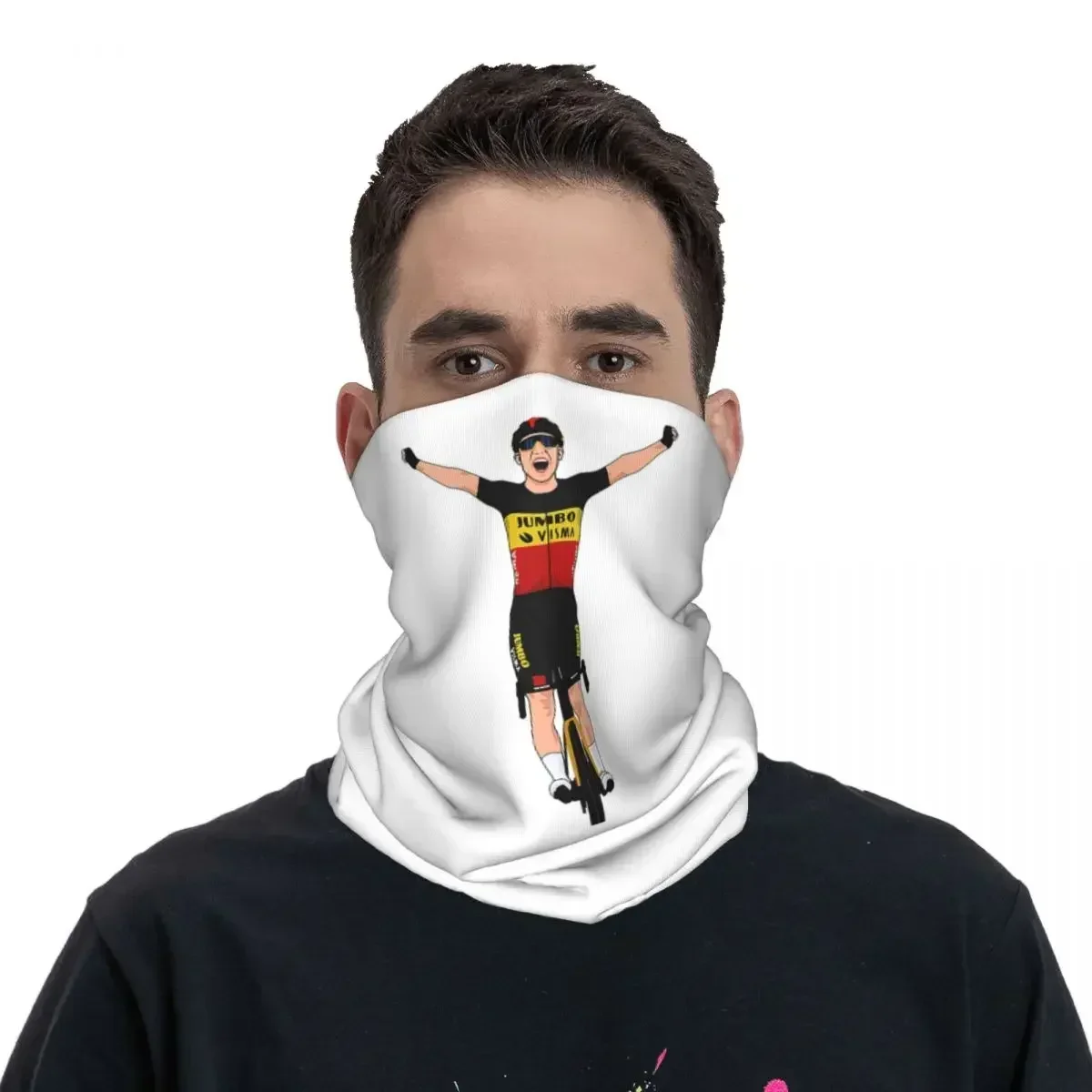 Wout Van Aert Portrait Poster Magic Scarf Accessories Neck Cover Bandana Summer Riding Headband for Men Women All Season