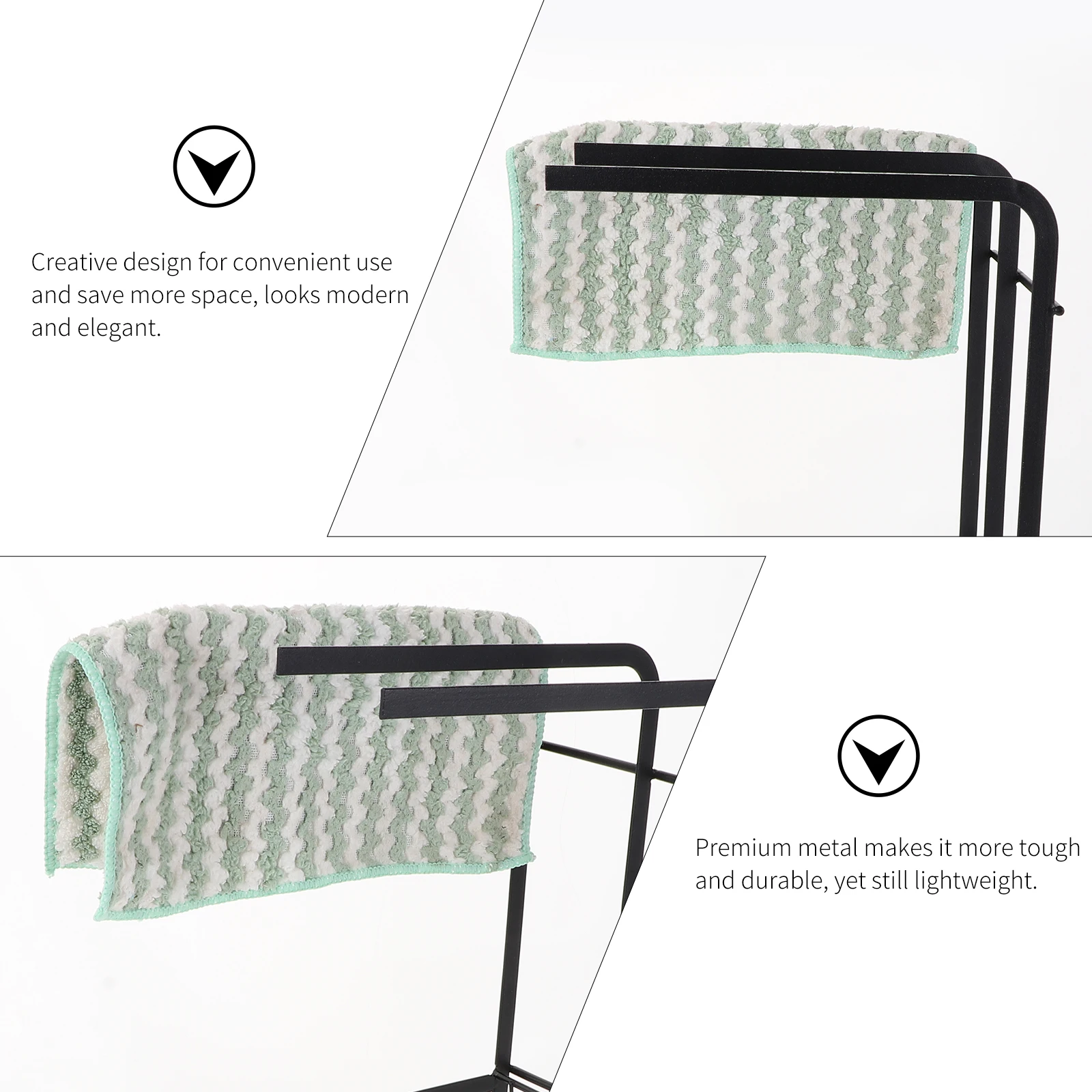 

1Pcs Wall Mount Storage Rack Punch Sink Rack Creative Metal Sponge Soap Holder Kitchen Drainer Cloth