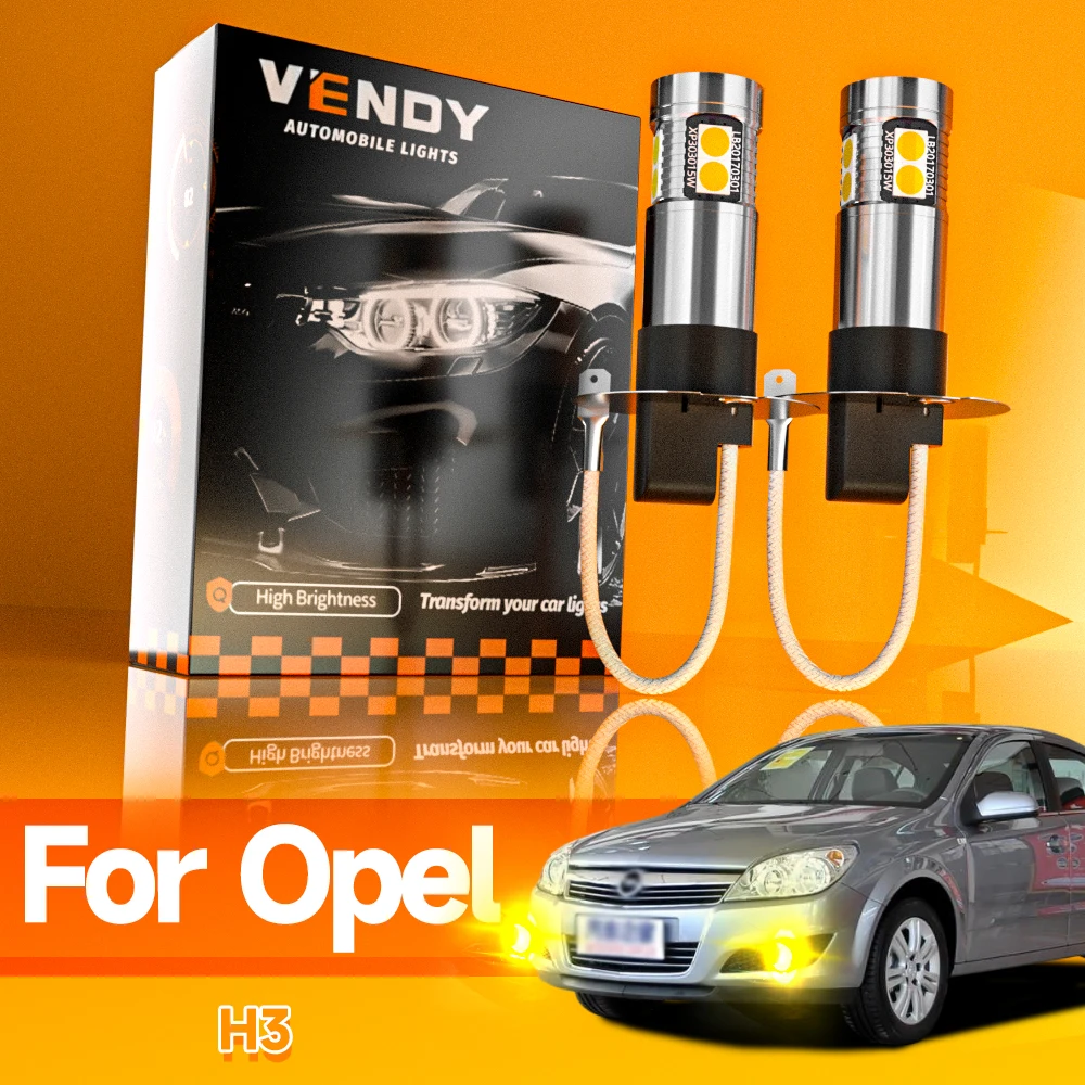 2x LED Front Fog Light Blub H3 Lamp Canbus No Error For Opel Agila Astra F G H Corsa  Frontera B Meriva A Vectra B C Zafira
