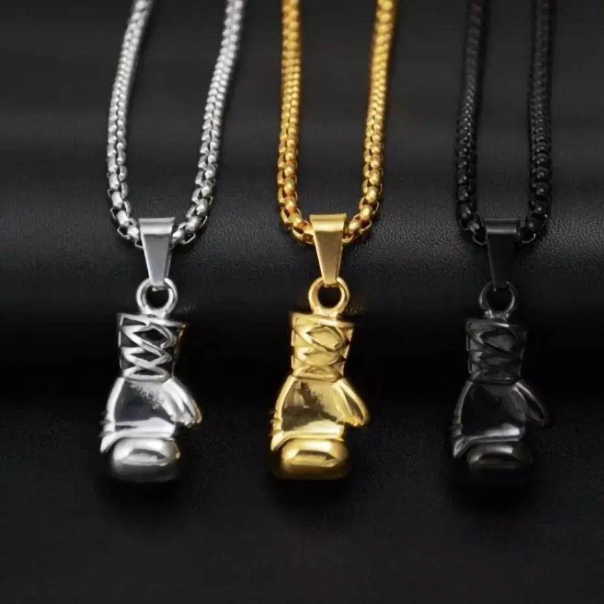 Retro fitness boxing gloves titanium steel necklace sports domineering fashion punk pendant 1$ free postage luxury jewelry