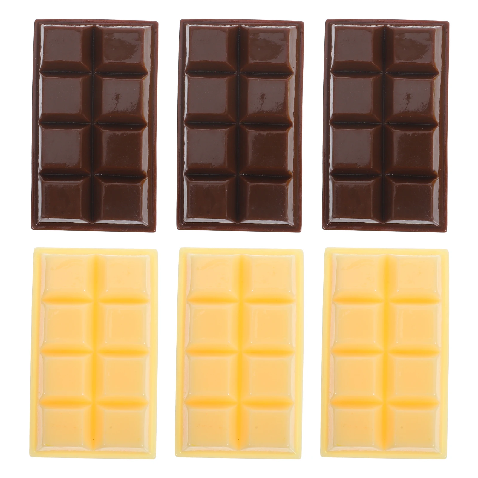 Nornements de chocolat simulés en résine, 6 pièces, décor réaliste, couleur classique, entretien facile, table multifonction pour gâteau