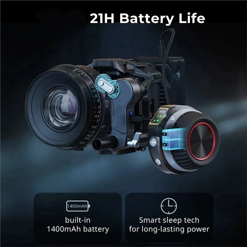 【PROMOTION】Kit Lite Wireless Follow Focus With Handwheel Controller& Receiver Motor, 0.8 MOD Gear, For Cinema& Zoom Lenses- 4296