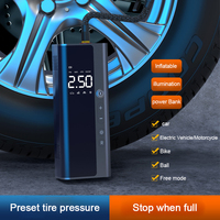 Wireless Car Air Compressor 8000mAh 150PSI Rechargeable Battery 60W Electric Tire Inflator Pump for Motorcycle Bike Tyre Balls