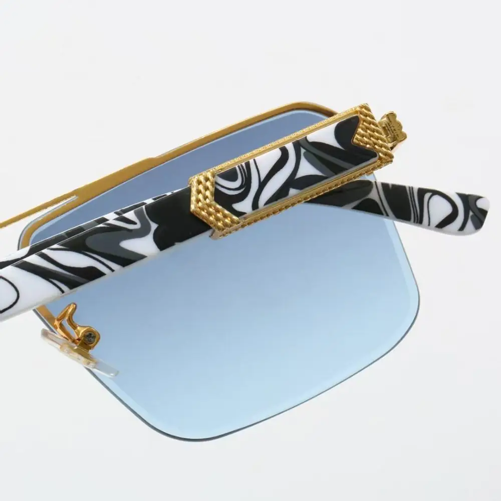 موضة الأشعة فوق البنفسجية 400 بدون شفة النظارات الشمسية الرخام نمط إطار مربع الرجال النظارات الشمسية الكورية نمط فاسق القيادة النظارات الإناث