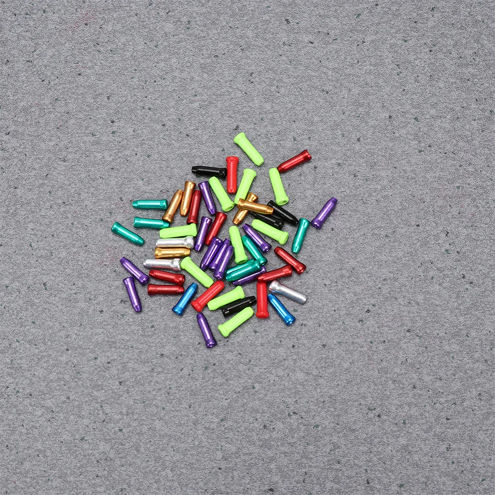 

100pcs Bike Cable Core Cap Aluminum Alloy Wire Tail Cover Brake Line End Caps Durable Waterproof Dustproof Cycling Accessories