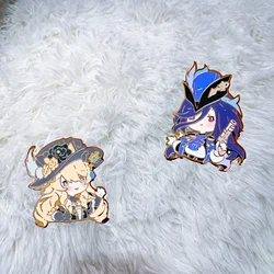 Navia&Clorinde  Genshin Impact  enamel pin Anime game