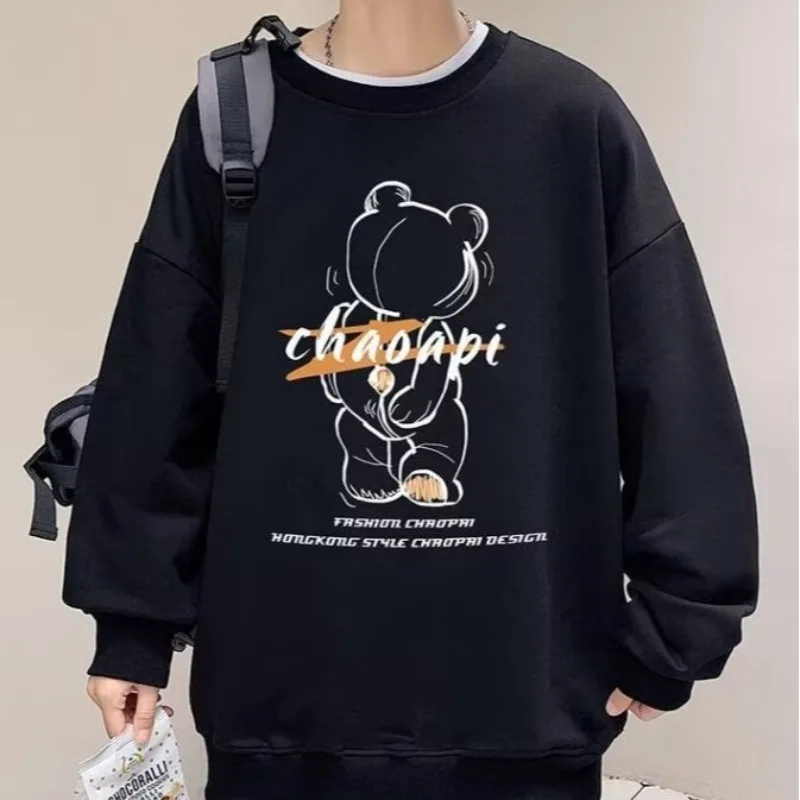 

2024 Casual Pullovers Thick Casual Couple Pullover Sweater Trend Joker Loose Sweatshirt Y2K Clothes Sweatshirts Long sleeve