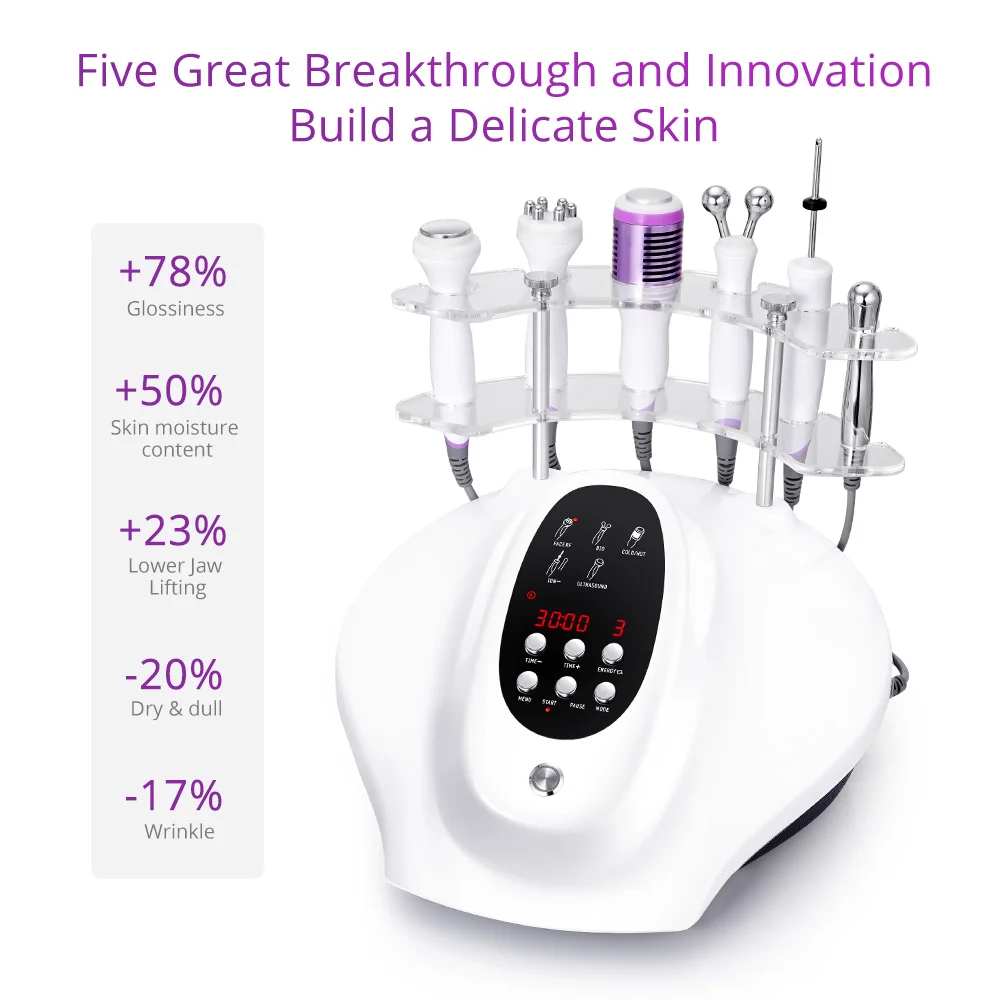 

5 In 1 Ultrasound Facial Lifting Skin Care Whitening Therapy Skin Rejuvenation Moisturizing Machine