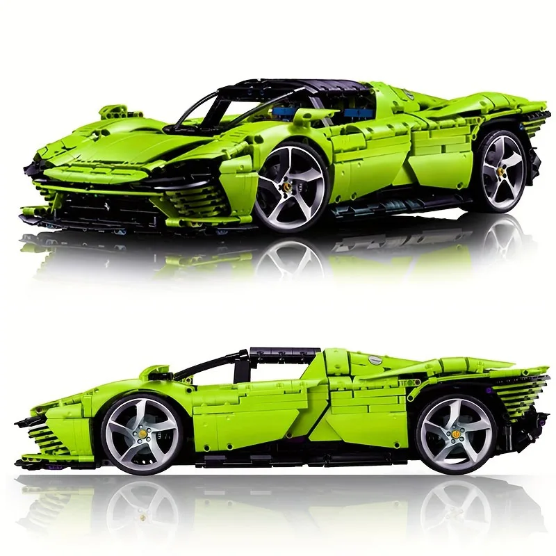 3778PCS Technical 1:8 Daytona SP3 Speed Car Building Blocks 42143 Green Assemble Bricks Toys Gift For Children Kids