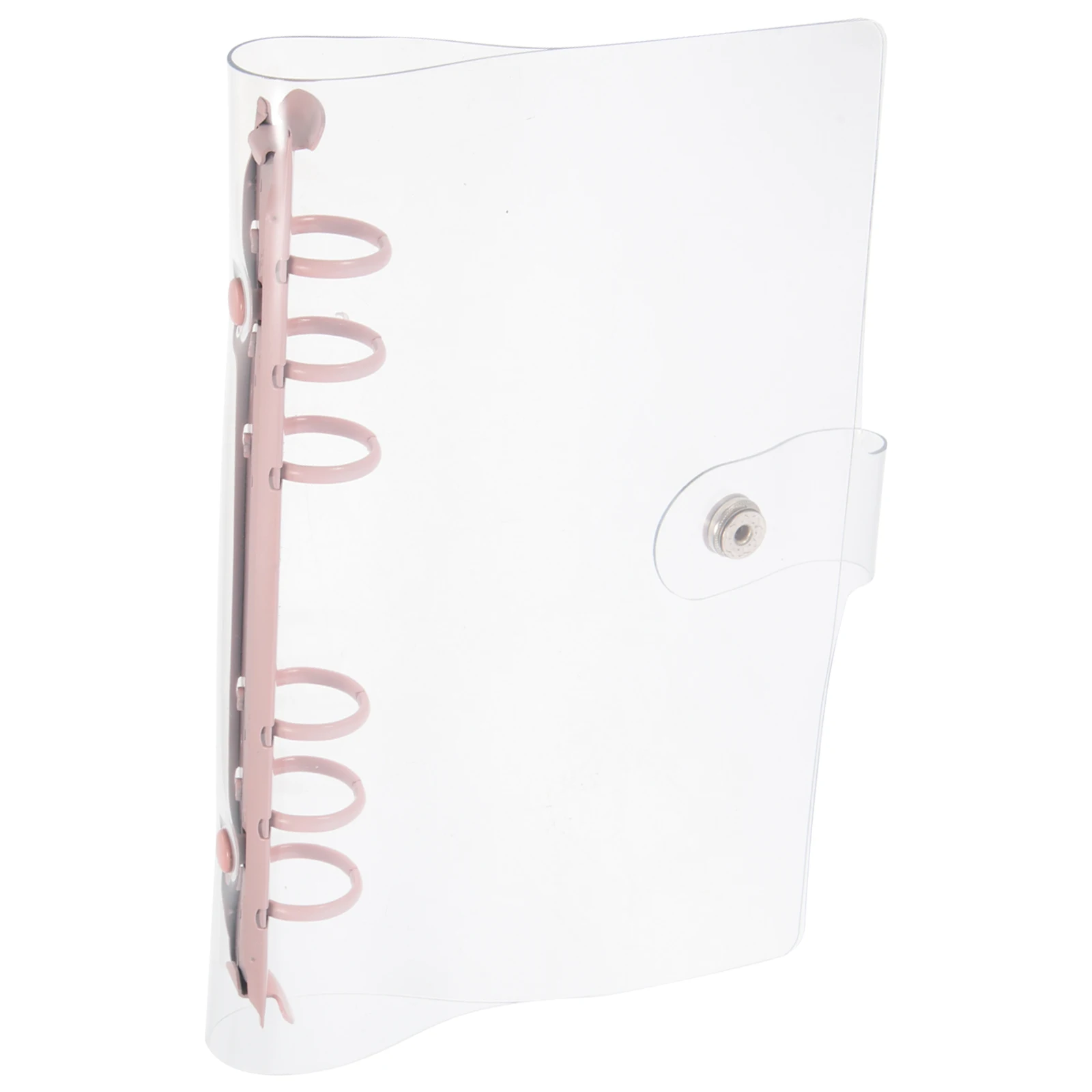 

Six Hole A6 Binder Case Clear PVC Folder for School Office Documents Planner Notebook Cover Loose Leaf 6 Ring Binders Kawaii
