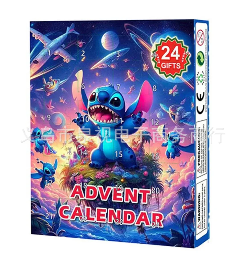 2026年新作 24個入り カートゥーン リロ＆スティッチ オーナメント おもちゃ 24日間 ハロウィン カウントダウン ブラインドボックス アニメ クリスマス コレクション おもちゃ ギフト