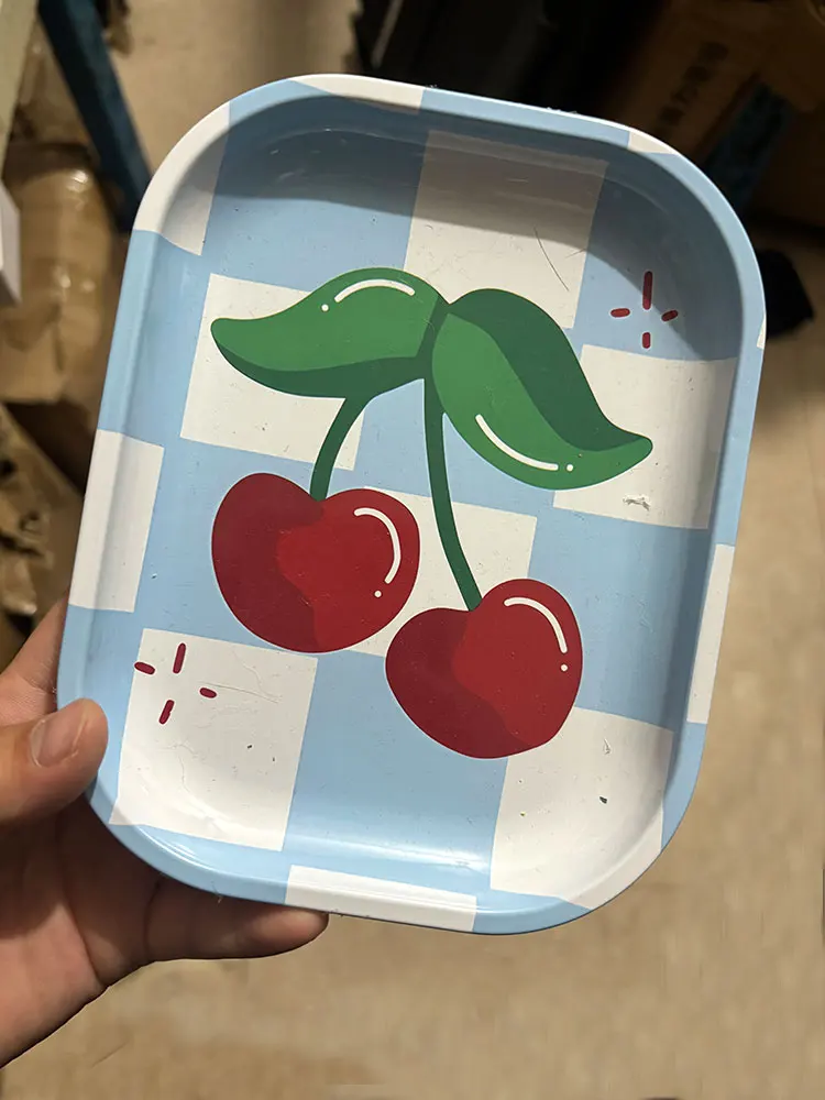 18*14/18*12.5Cm Cartoon Rolling Tray Container Storage Herb Tea Coffee Table Rolling Tool Various Styles