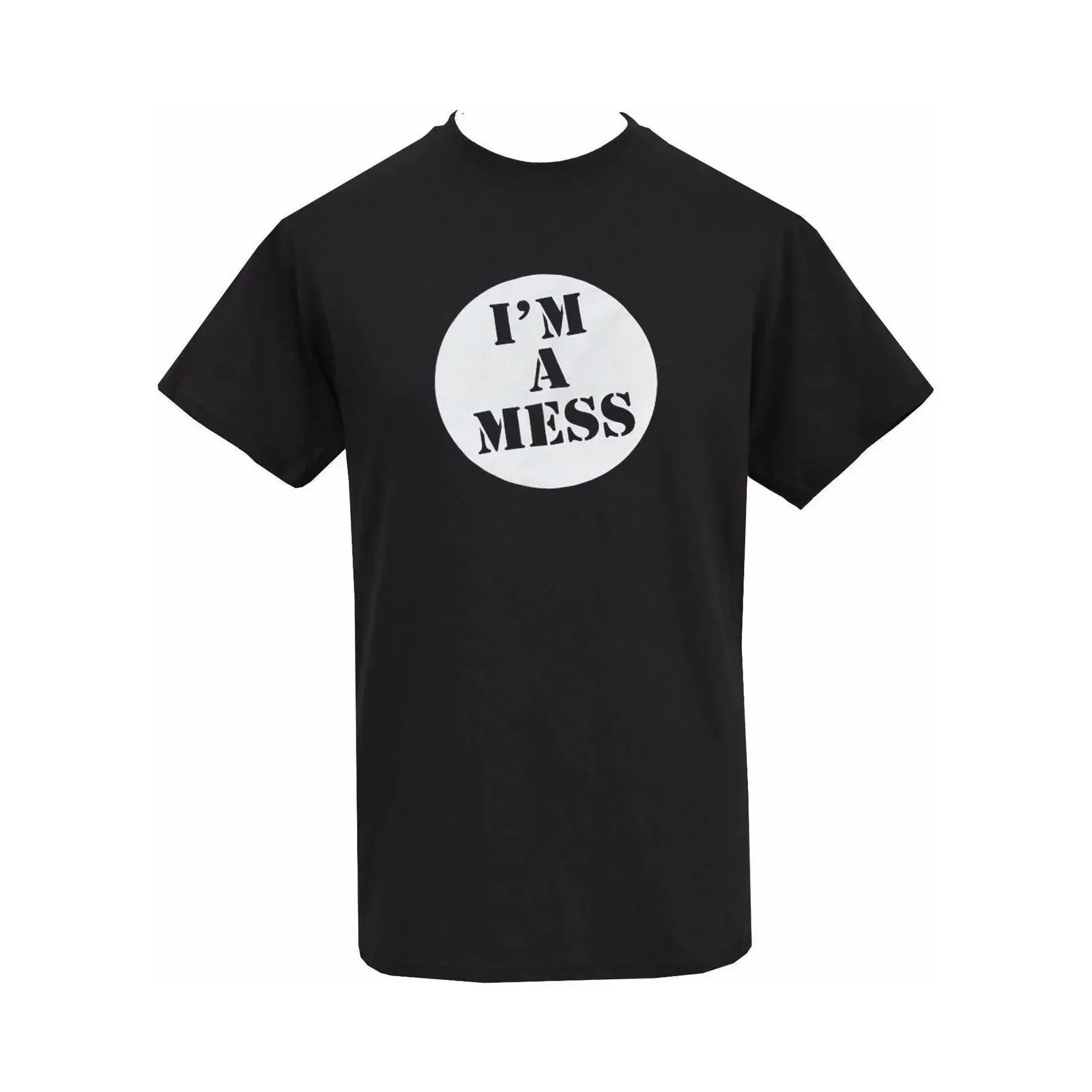 Mens Black T Shirt I m a Mess Punk T shirt Sid Vicious Sex Pistols Original Punk Rock Style 1977
