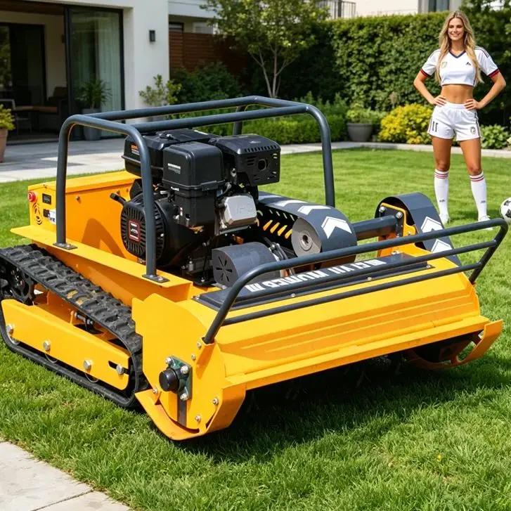 Customized Big Powered Self Propelled Lawn Mower Remote Control Lawn Mower Weather Resist For Villa Landscape Lawn