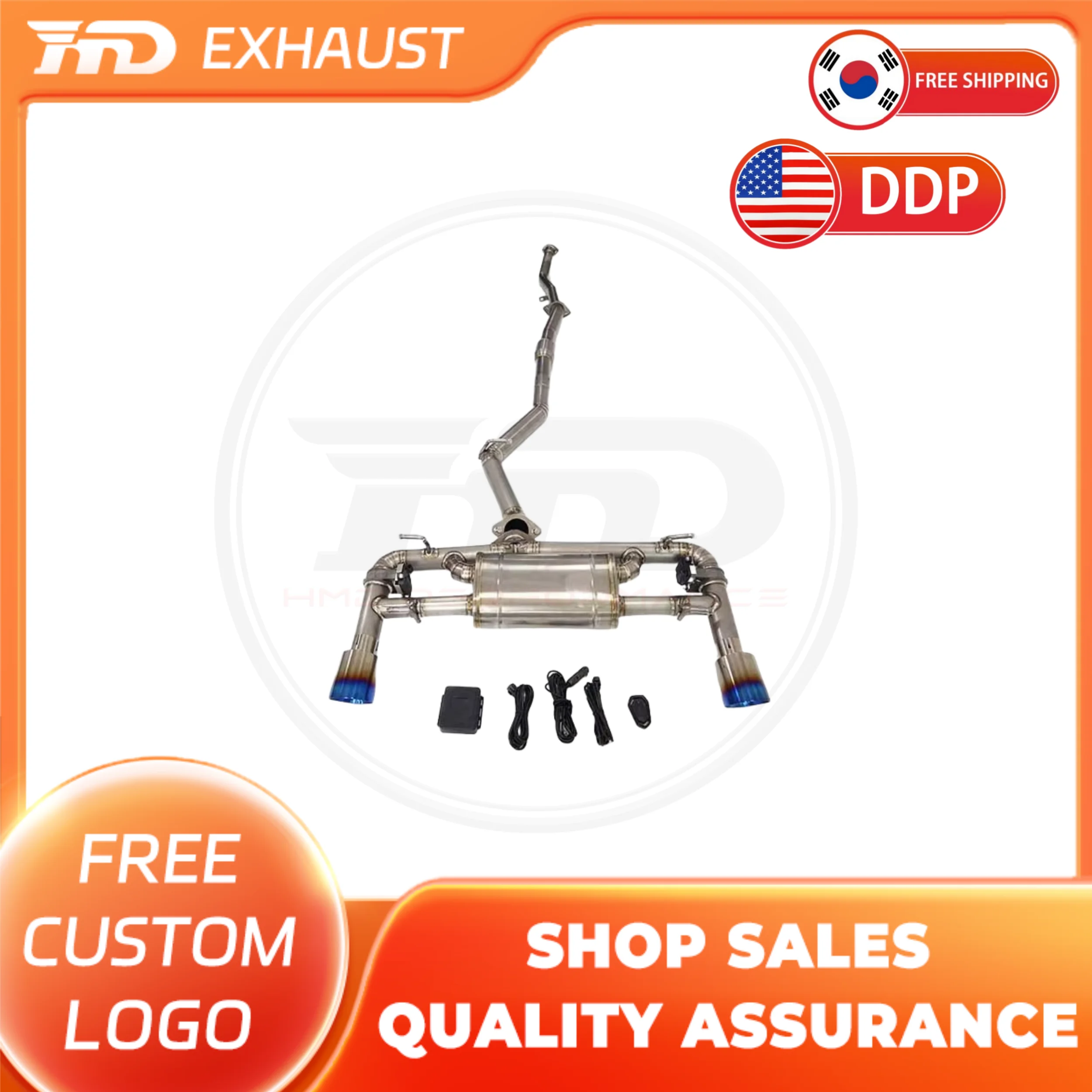 

HMD Hot sale Titanium Exhaust System catback exhaust for Toyota 86 2.0L & Subaru BRZ 2.0L Headers No cat Downpipe Exhaust