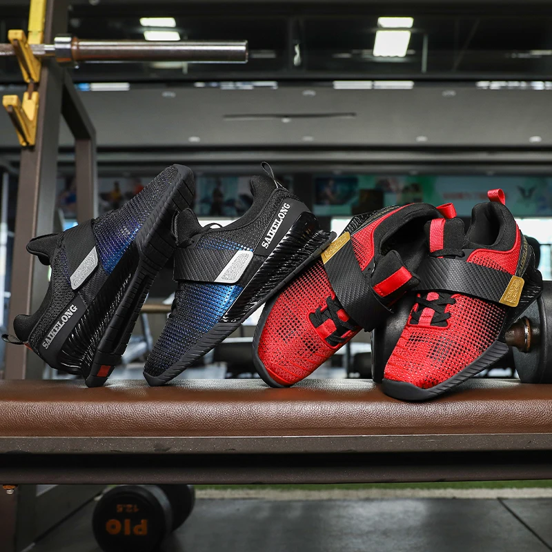 Popular Professional Weightlifting Shoes Men's Professional Fitness Shoes Anti-slip Squat Weightlifting Training Shoes Men