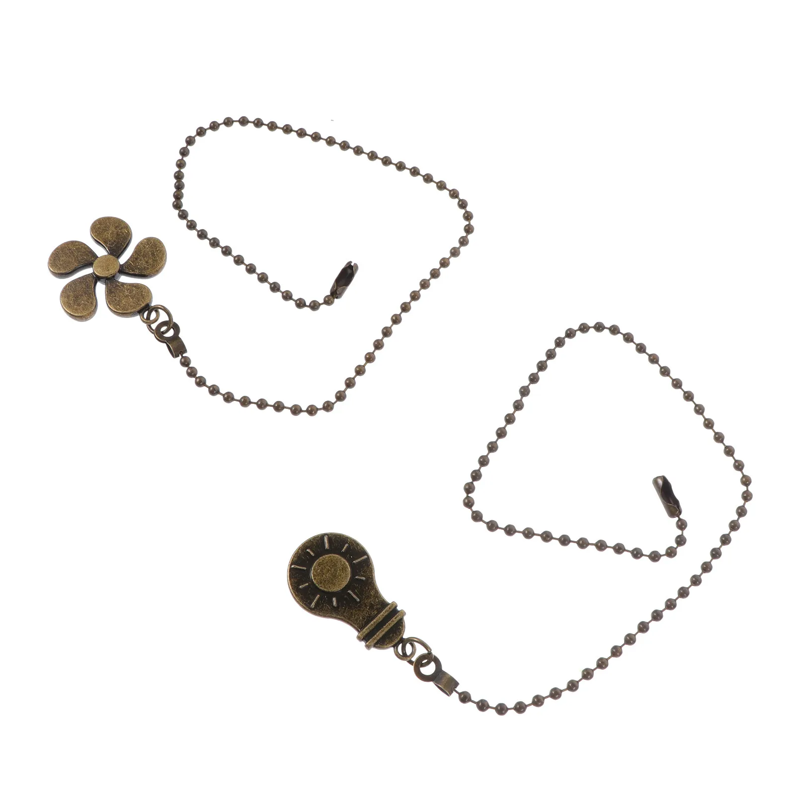 2Pcs Ceiling Fan Pendant Pull Chain Decorative Replacement Long-Lasting Ceiling Light Pull Chain Extension Ideal for Fan Lights