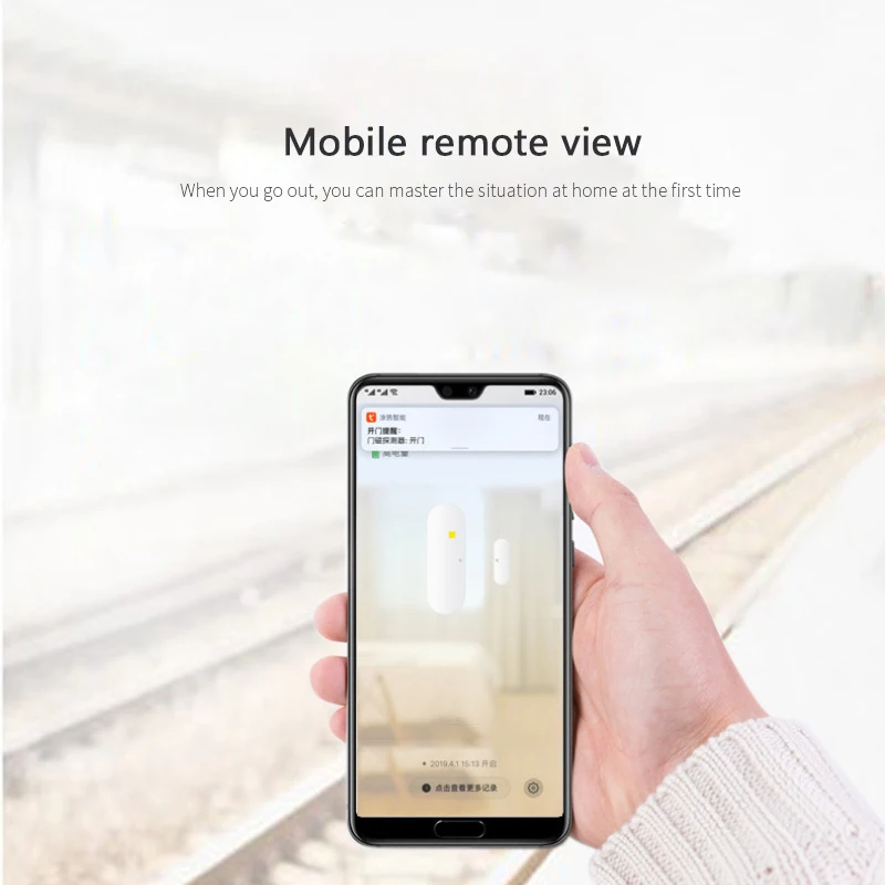 Tuya Wifi Door/Window Sensor Smart Door Open Closed Detector App Notification Alert Compatible with Alexa Home
