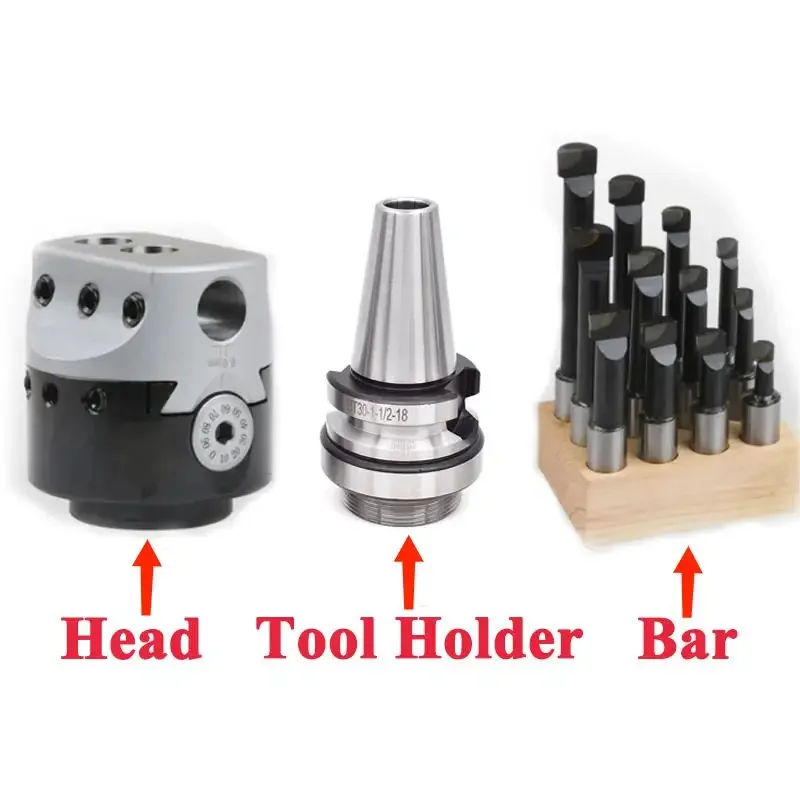 ZHDE F1 2/3/4 inch 50/75/100mm F1 Type Boring Head 12/18/25mm Lathe Boring Bar Milling Holder For Milling Machine Tools