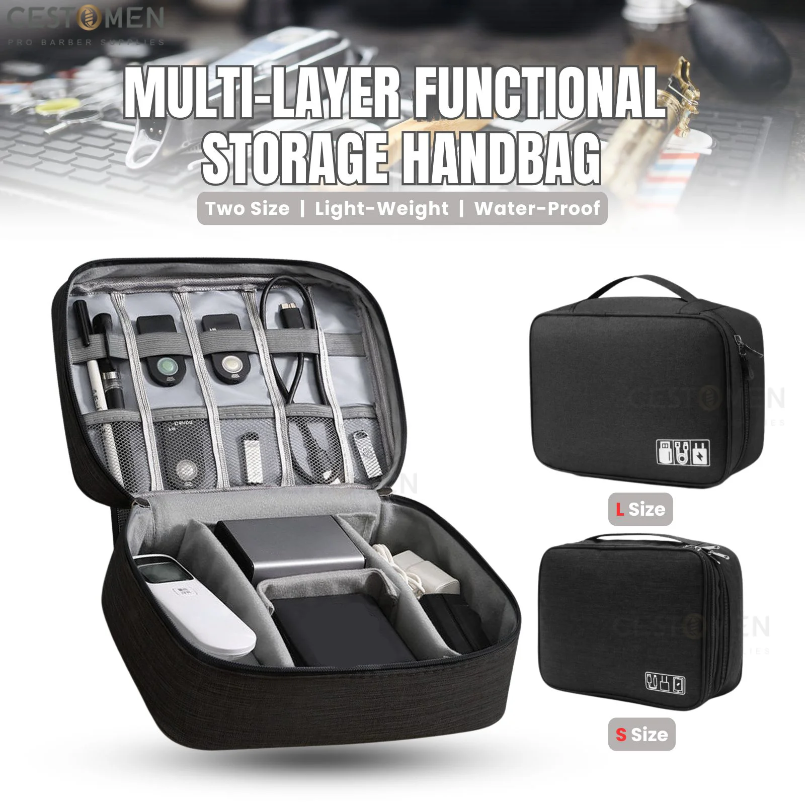 Barbershop Multi-Layer Functional Storage Handbag For Travel Large Capacity Backpack Storage Bag Makeup Tools Barber Accessories