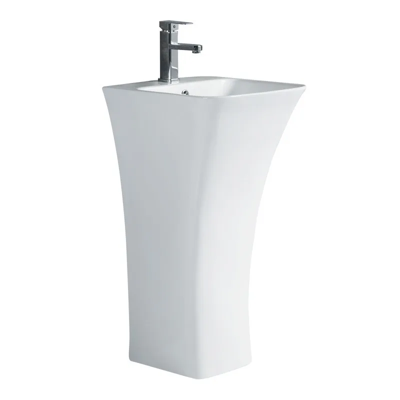 

Floor-to-ceiling integrated one-piece basin Outdoor washbasin Ceramic washbasin Park bathroom Small apartment one-piece