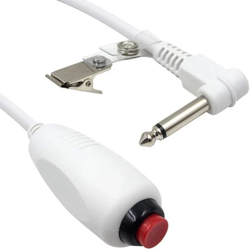 Red emergency button Self-reset call cable One-click call cable 6.35 plug