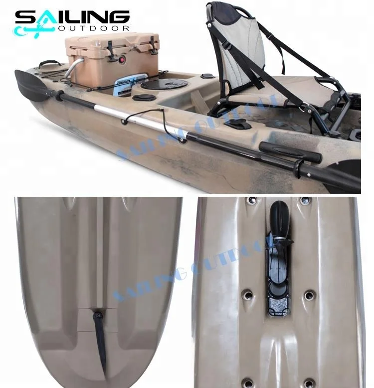 2018 China OEM wholesale oan boat motor single angler fishing kayak pedal drive with aluminum frame seat and kayak acssories