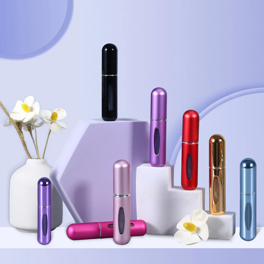 YS00082-- Multicolor 5ml self pump bottom rechargeable perfume separate bottle portable spray bottle travel combination