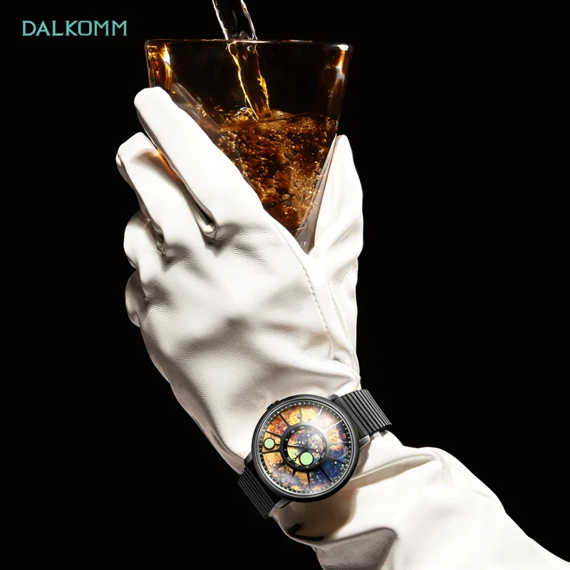 Dalkomm high-end brand hollow automatic mechanical watch sapphire mirror surface new sports watch planet series men's watch