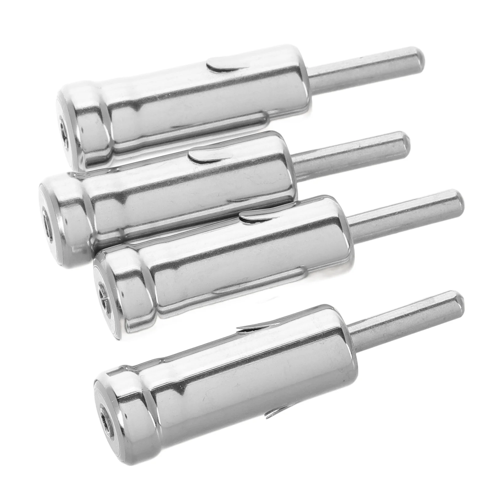 

4Pcs Car Antenna Adapter Radio Stereo Conversion Adapter Compatible Vehicle Navigation Audio Connector Metal Car Accessory