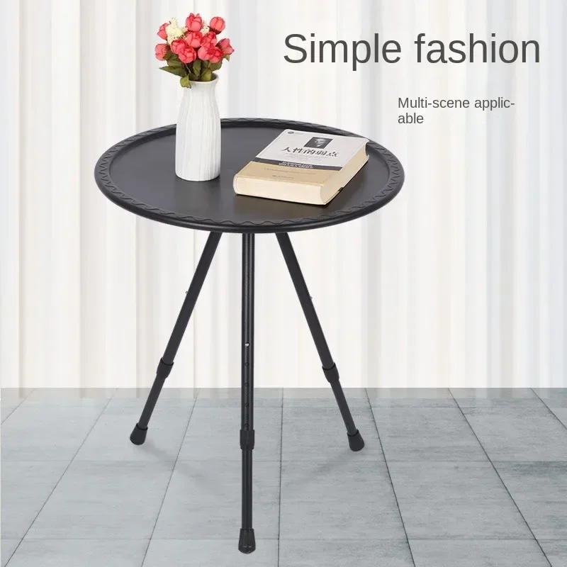 Outdoor Portable Folding Table Lifting Small round Table Simple Tea Table Camping Self-Driving round Picnic Table Bedside Table