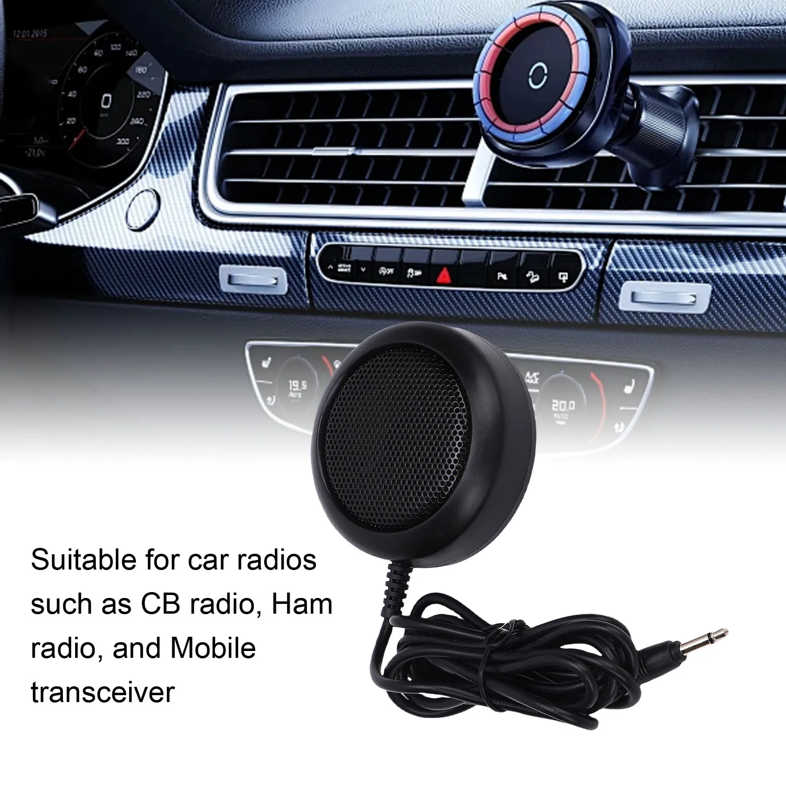 Autoradio Externer Lautsprecher Passend für YAESU FT-1802M FT-1807M FT-1900R FT-1907R FT-7800R Runder 3,5-mm-Stecker 1W CB Externer Lautsprecher