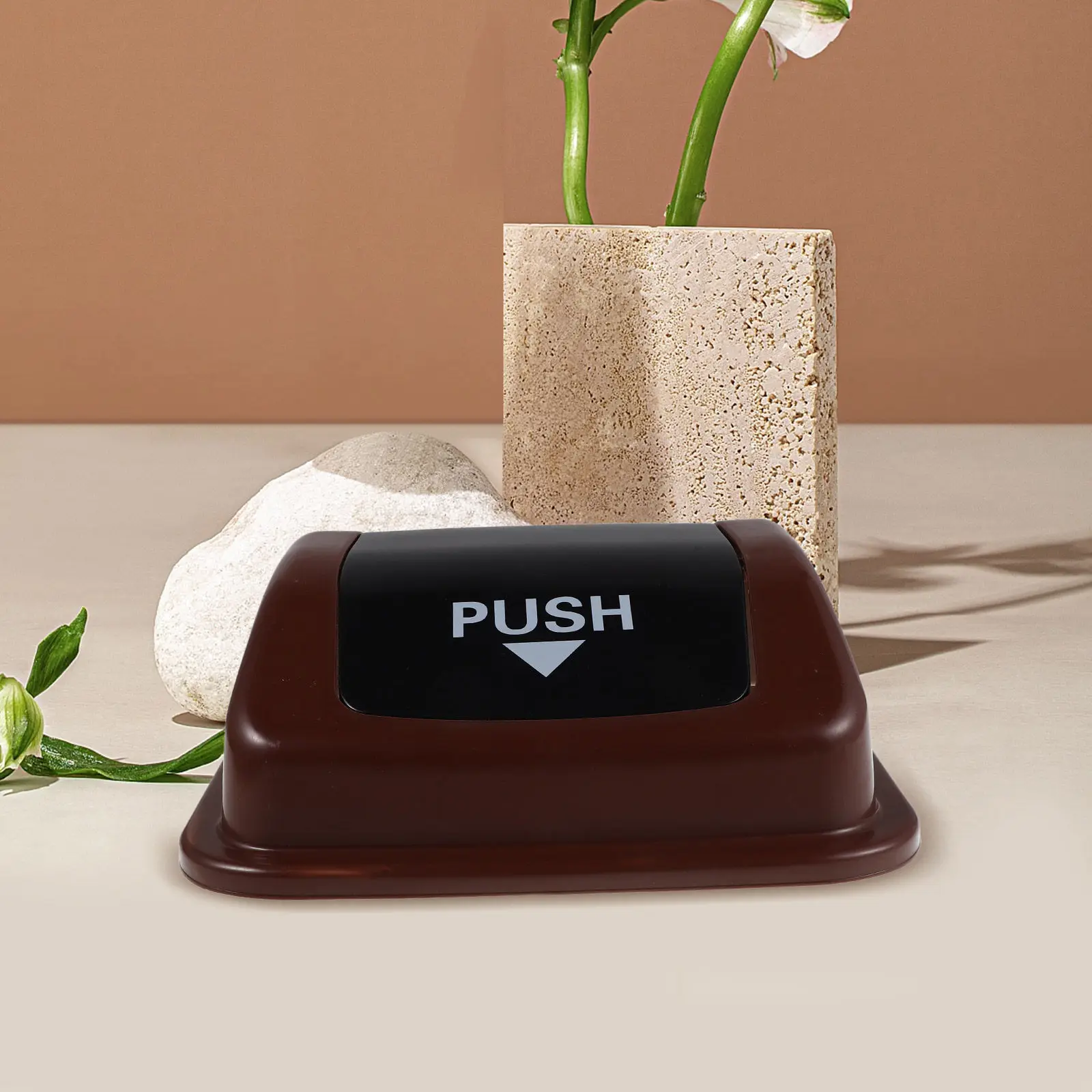 

Крышка для мусорного бака светло-коричневого цвета, сменная, из прочного пластика, для больших уличных контейнеров для мусора