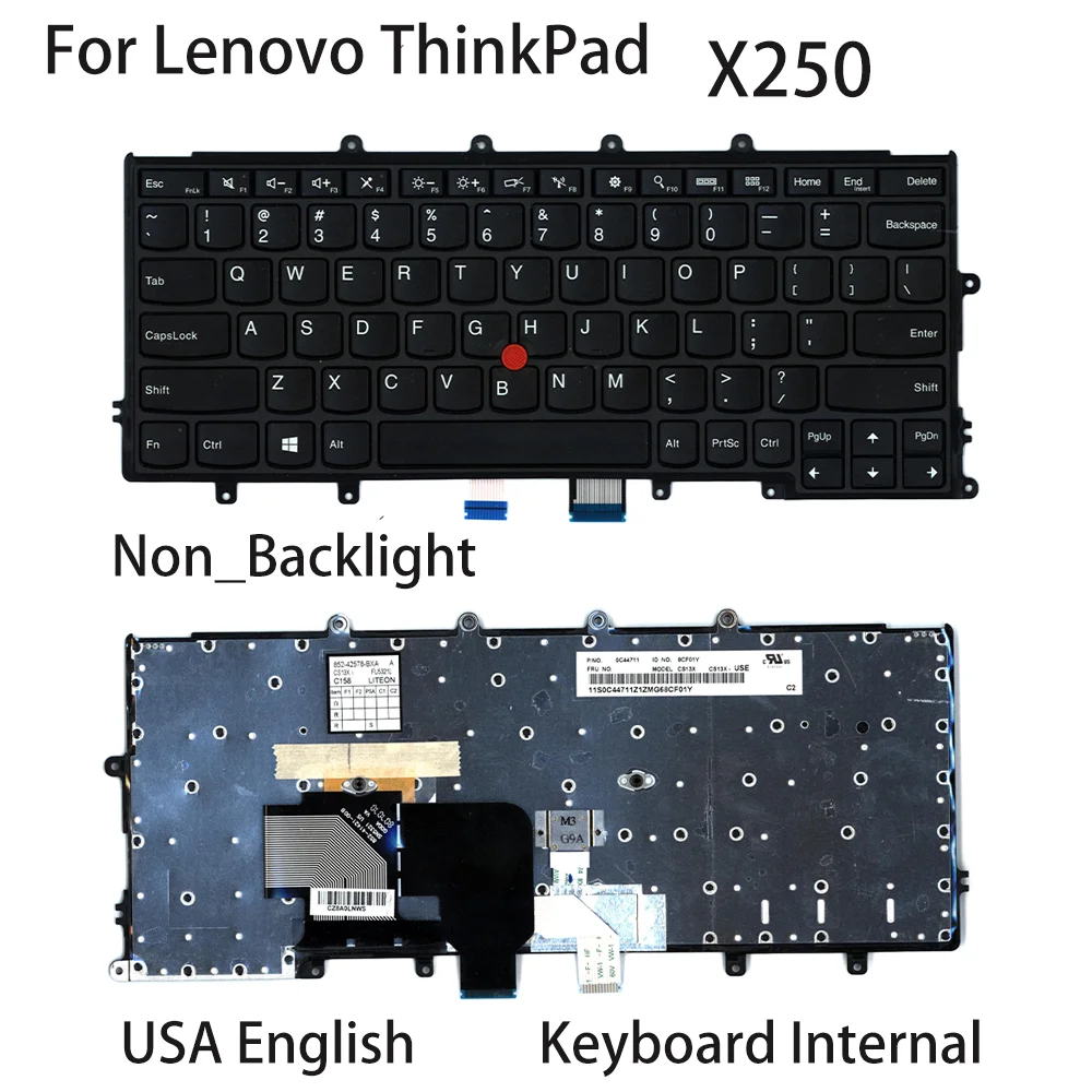 New For Lenovo ThinkPad X250 Laptop Keyboard Internal USA English Non_Backlight FRU:04Y0938 04Y0900