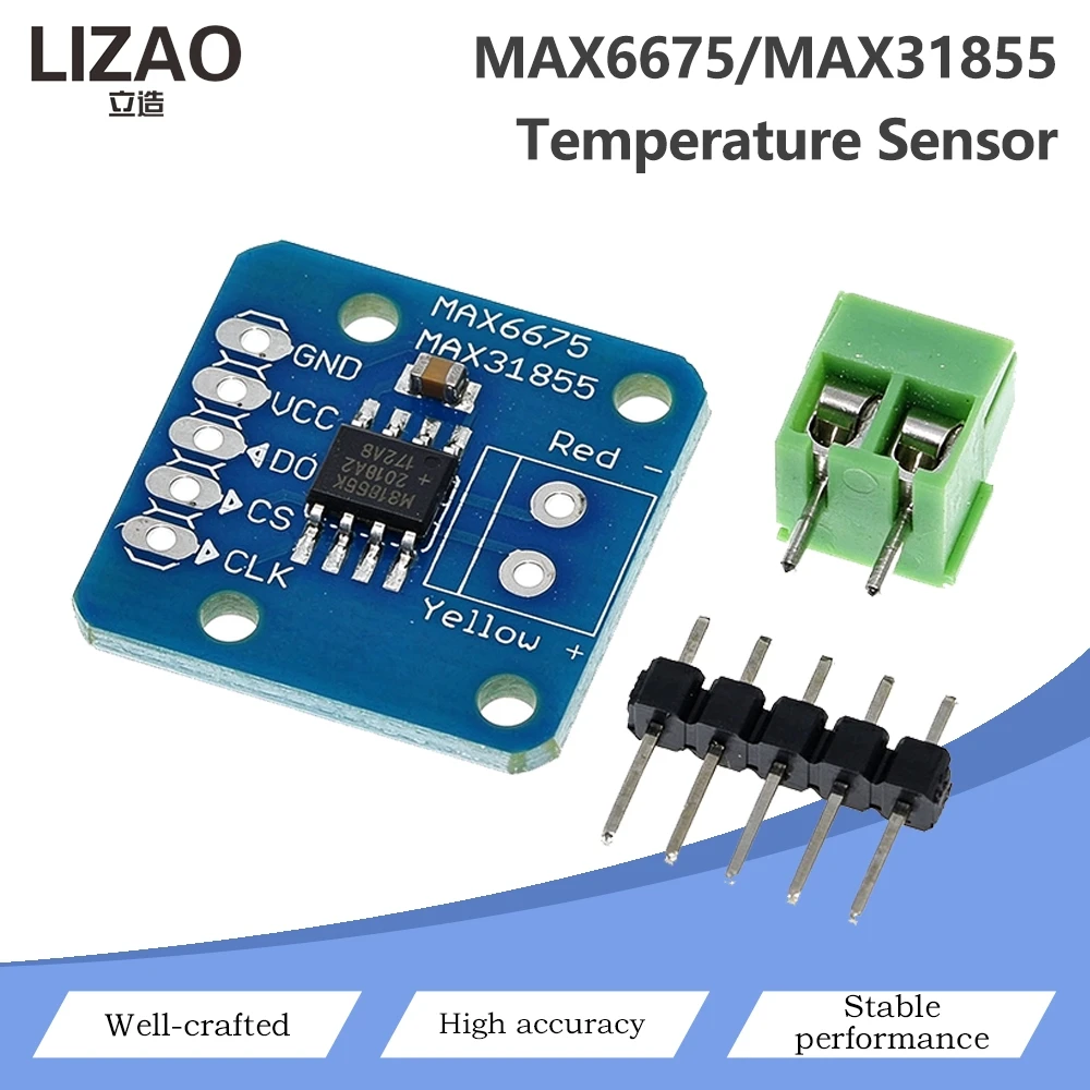 MAX6675 MAX31855 Thermocouple Temperature Sensor Module SPI Interface K‑Type Thermocouple Board For Arduino DIY Project