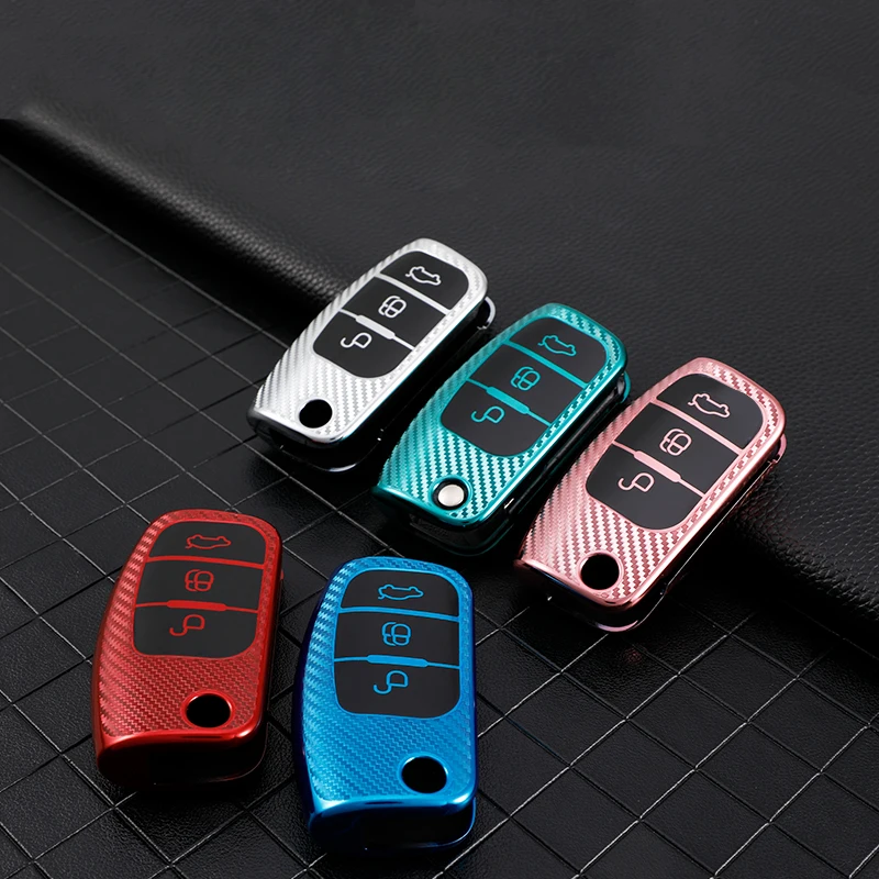 For Ford Focus 2 3 MK3 Mk4 Fiesta Mk8 MK3 MK7 Puma Mondeo Mk5 Mk4 Explorer Ecosport Kuga C MAX Bronco Mustang Car Key Case Cover