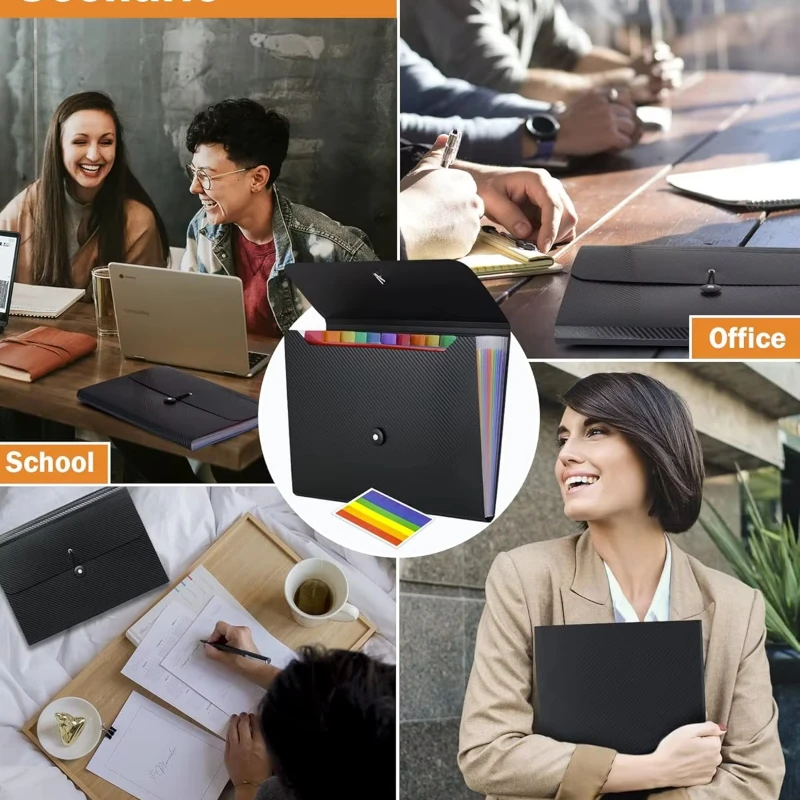 

Органайзер для файлов-аккордеона. Расширенная папка, 13 карманов, папка для чеков бумажных файлов формата А4 для занятий в классе, офисе и путешествиях.