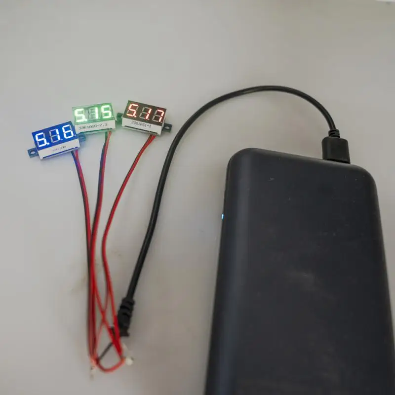 1/3/5PCS Portable 4.5-30V Two-wire DC Meter Red LED Display Panel Meter High Quality Material Automotive Parts