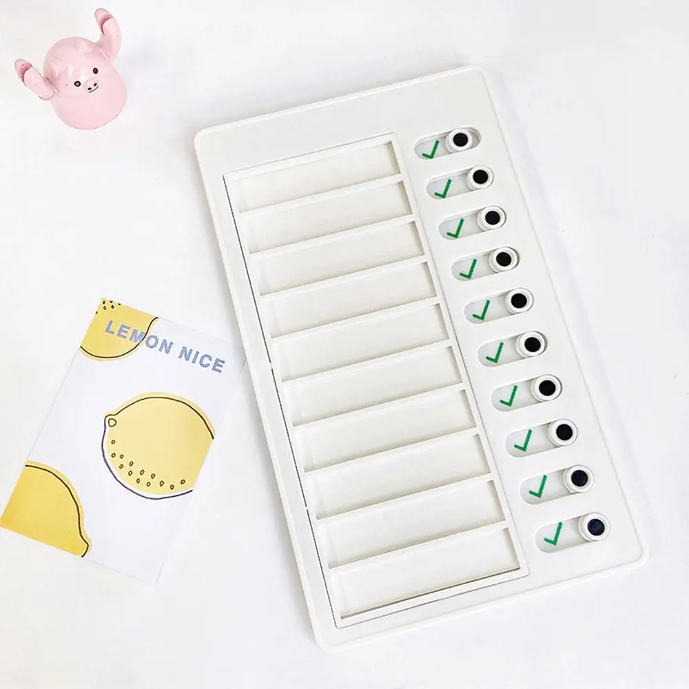 

To Do List Reminder Board Children's Self-discipline Punch Card Memo Plastic Board Student Message Checklist Chore Chart