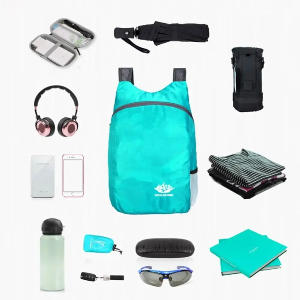 8 Farben Faltbarer Nano Wasserdichter Leichter Packbarer Rucksack Reise-Tagesrucksack für Männer und Frauen Faltbare Praktische Tasche – Detail 8