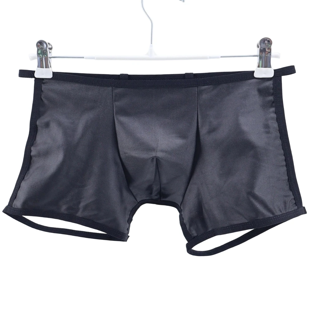 Men Back Thin Rope Open Butt Boxer Shorts Underwear U Convex Panties Sleepwear Low Rise Breathable Briefs Lingerie For Men Daily